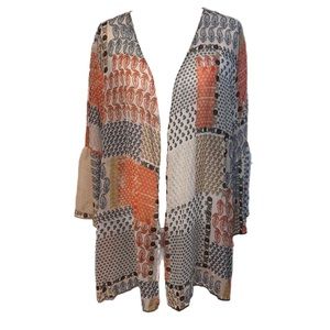 Style & Co. Paisley and Floral Sheer Kimono Wrap Size XL